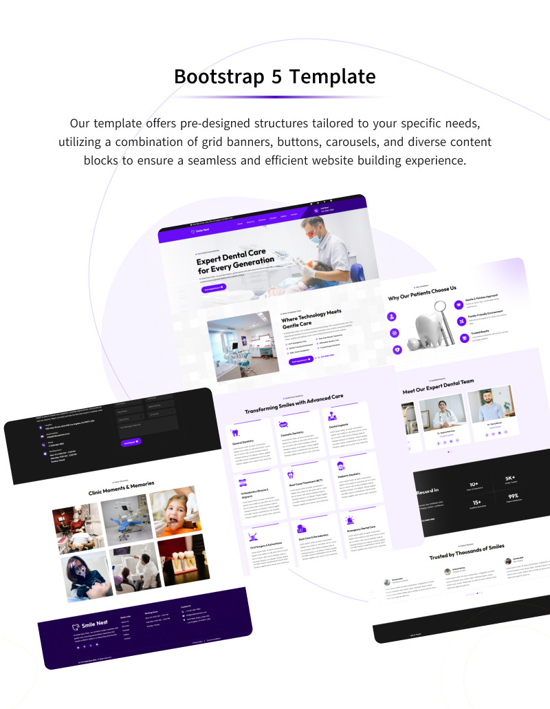 Smile Nest – Modern Dental Clinic and Medical Landing Page Template with Bootstrap 5 - Features Image 3