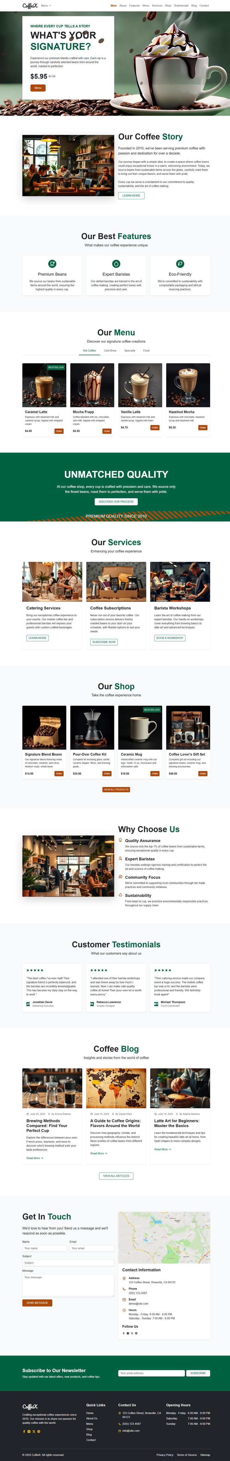 CoffeiX  — Modern Coffee Shop HTML Landing Page Template - Features Image 1