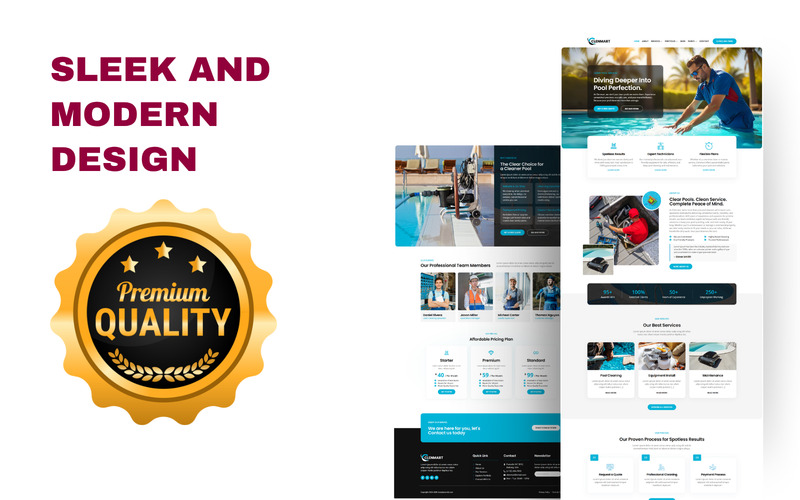 Cleanmart – Pool Cleaning Services WordPress Elementor Template Kit - Features Image 4