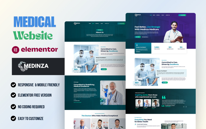 Oralux – Dental and Medical Services WordPress Elementor Template Kit - Features Image 1