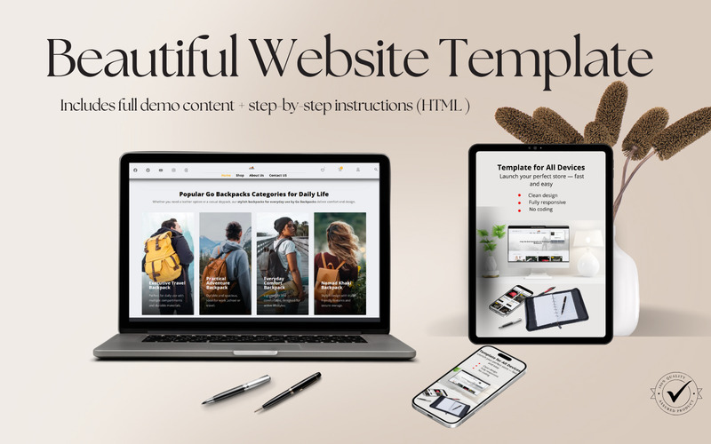 Go Backpacks – Elementor WooCommerce Template - Features Image 4