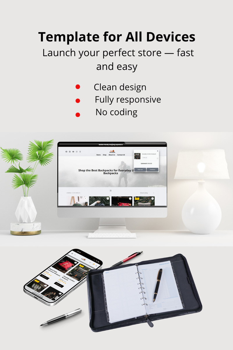 Go Backpacks – Elementor WooCommerce Template - Features Image 3