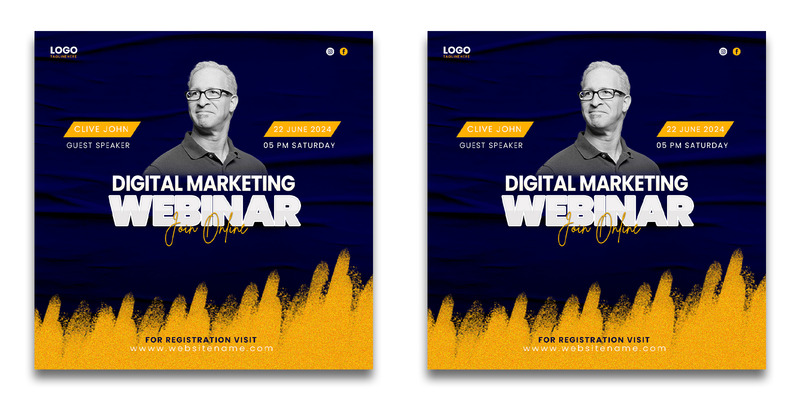 Digital Marketing Webinar PSD Flyer Template Promotion Banner - Features Image 1