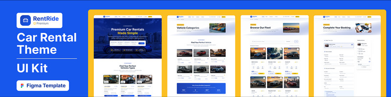 RentRide Premium biluthyrningstema Figma-mall - Features Image 1