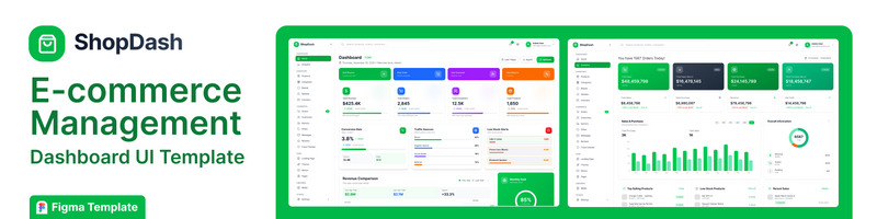 ShopDash - Mall för gränssnitt för e-handelshanteringsinstrumentpanel - Features Image 1