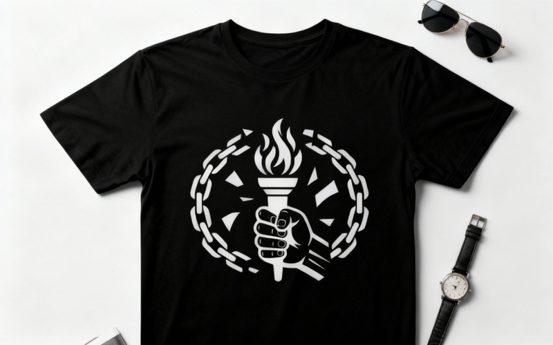 Chained Fist with Dagger  Vector Illustration for T-shirt Design, Tattoo Art, and Apparel - Features Image 1