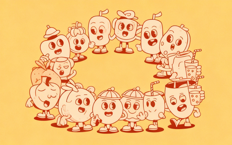 Cute Fruit Friends Vector Illustration - Features Image 2