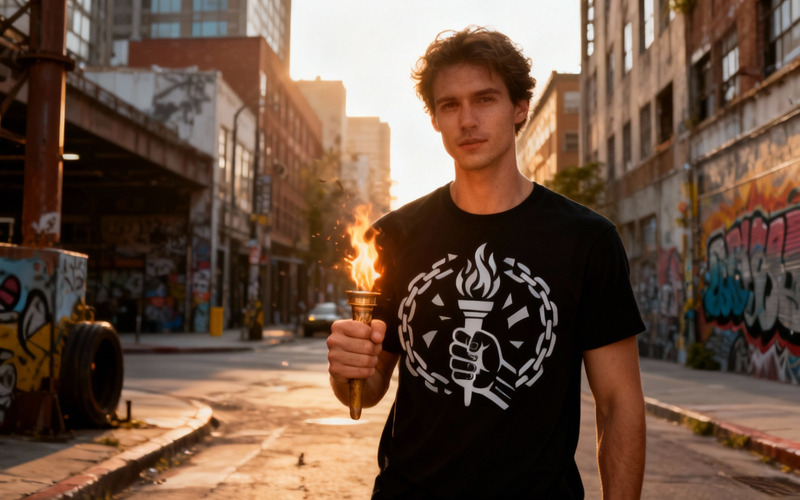 Chained Fist with Dagger  Vector Illustration for T-shirt Design, Tattoo Art, and Apparel - Features Image 2