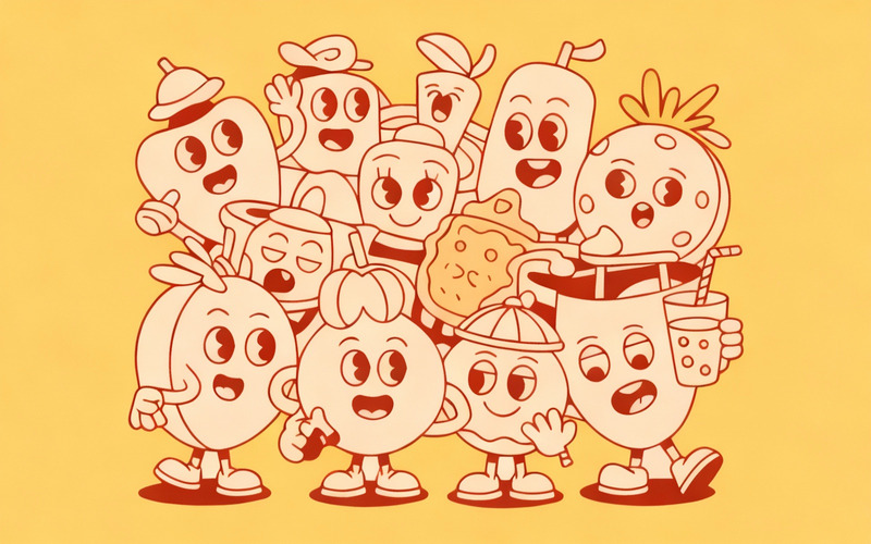 Cute Fruit Friends Vector Illustration - Features Image 1