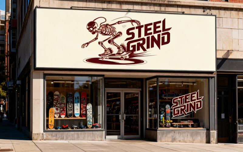 Skateboarding Skeleton Vector Illustration for T-shirt Design and Streetwear Branding - Features Image 1