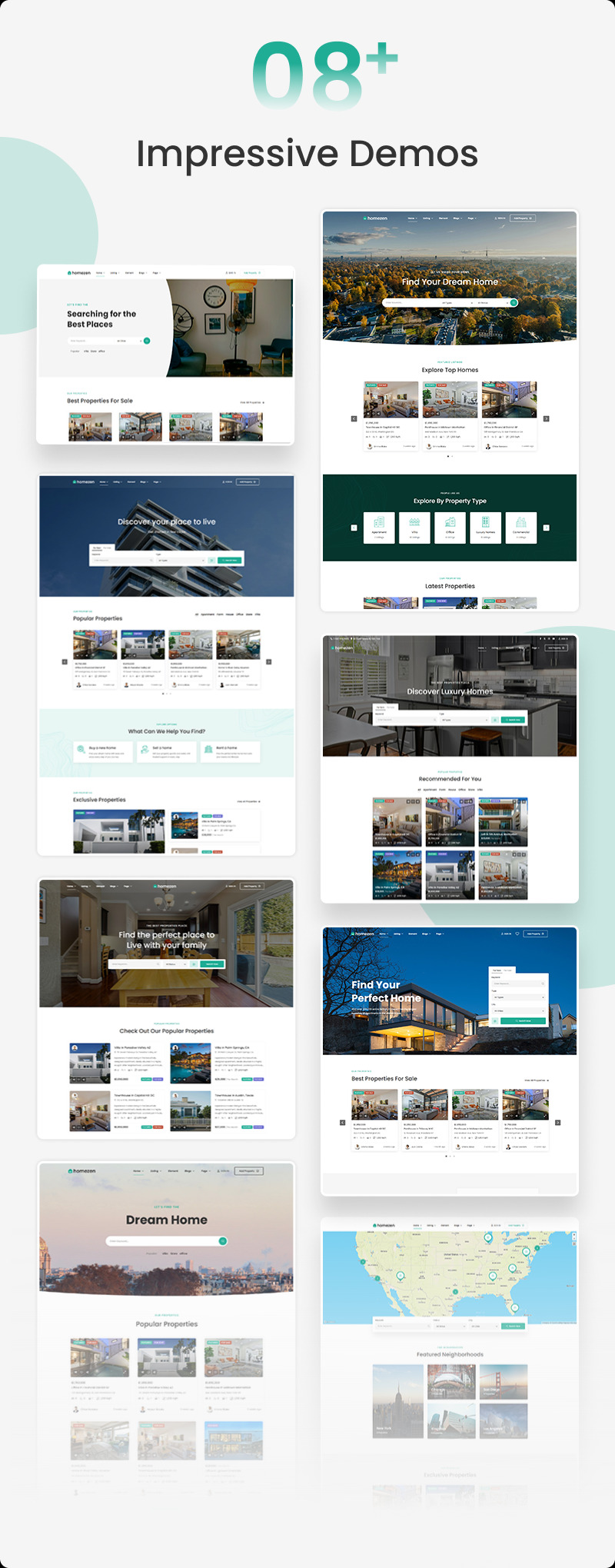Homezen - Emlak WordPress Teması - Features Image 1