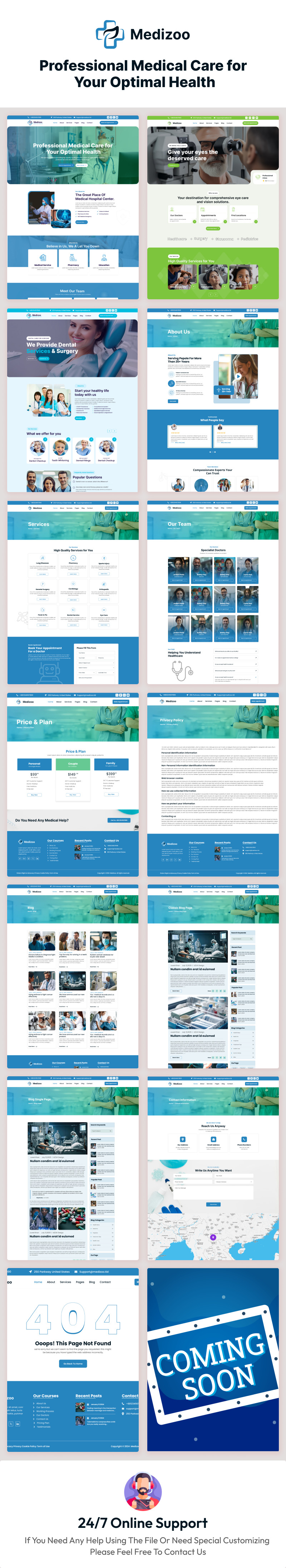 Medizoo – Modelo de site Figma para assistência médica e de saúde - Features Image 1