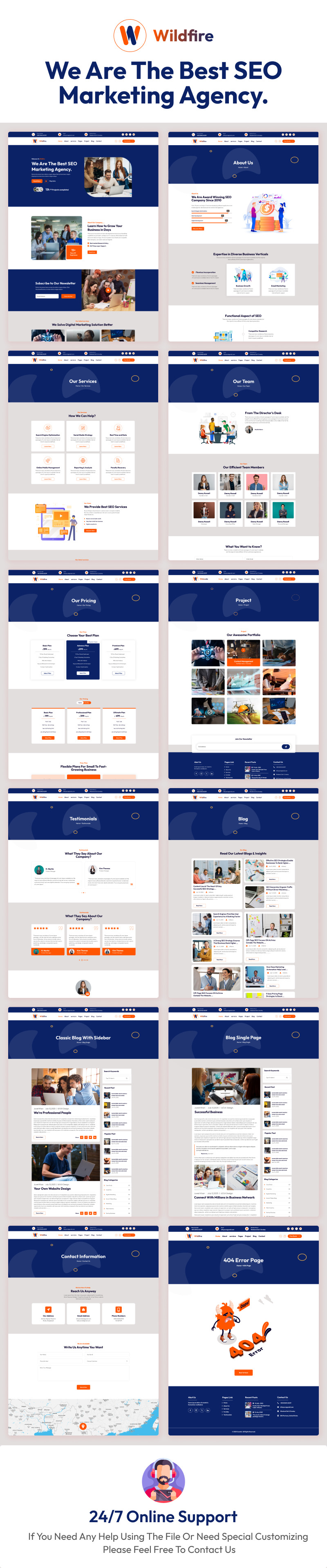 Wildfire – Modern Agency & Business Figma Website Template - Features Image 1