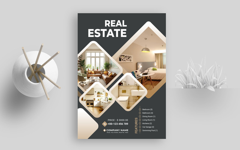 Real estate flyer design for house business - Features Image 2