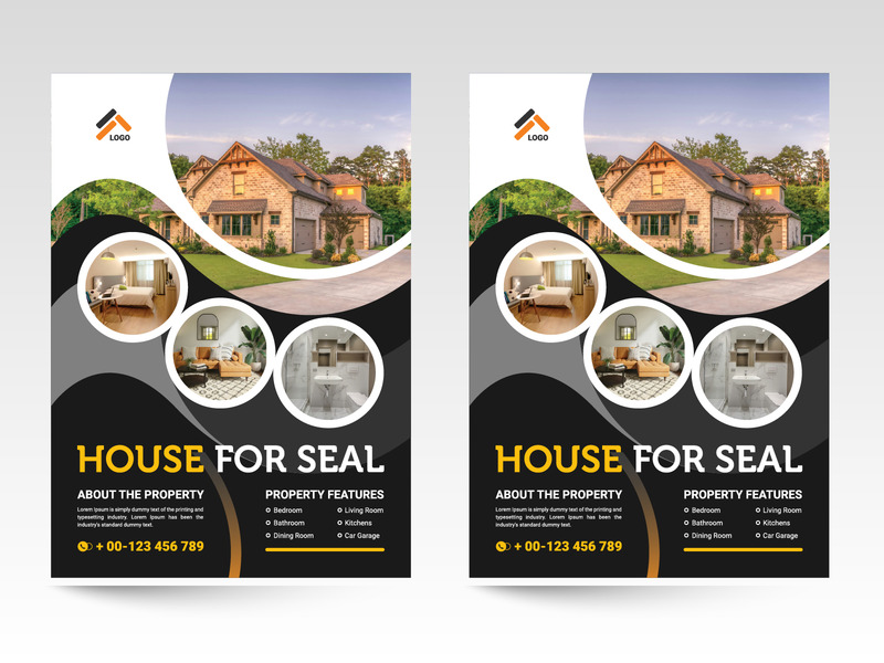 Real estate flyer design template for business - Features Image 1