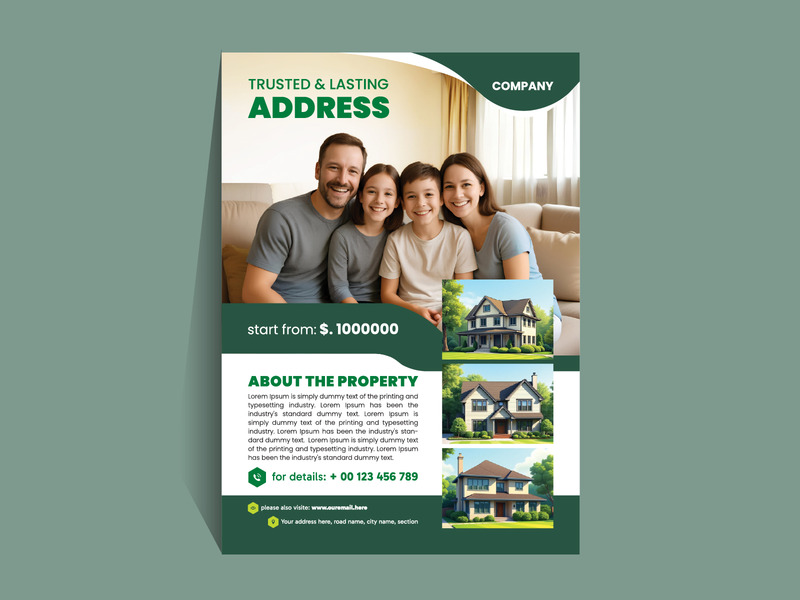 Modern Real estate flyer design template for business - Features Image 1