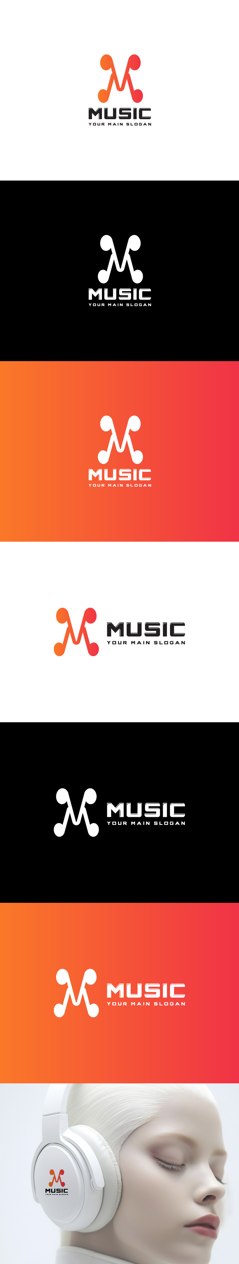 Hudební logo s kombinací písmene M+V a hudební ikony. Můžeme nazývat Music Venue. - Features Image 1