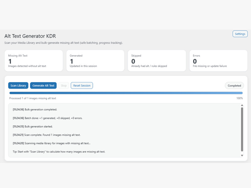 Générateur de texte alternatif d'images par IA Kaddora – Référencement et accessibilité automatiques pour WordPress - Caractéristiques de l’image 3