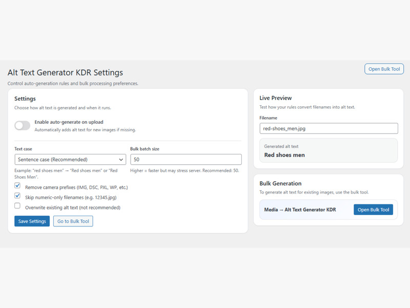 Générateur de texte alternatif d'images par IA Kaddora – Référencement et accessibilité automatiques pour WordPress - Caractéristiques de l’image 4