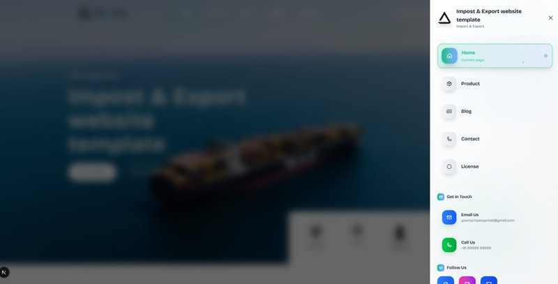 GlobalTrade – Next.js Import & Export Business Website Template With Nodejs backend - Features Image 2
