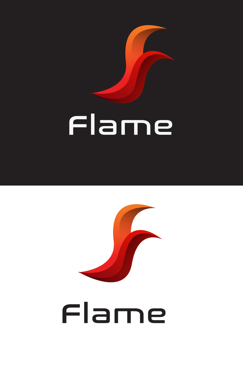 Creative letter F flame logo template - Features Image 1