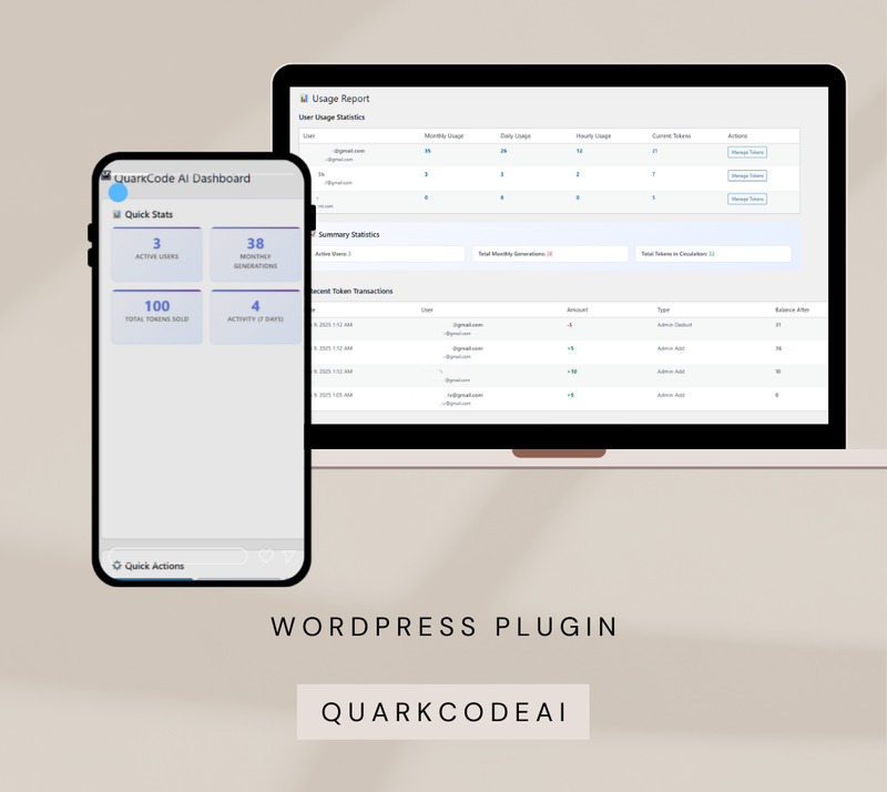 QuarkCode AI - WordPress Image Generator Plugin | Gemini Nano Banana and WooCommerce Integration - Features Image 1