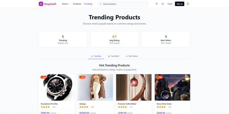 ShopSwift – Tema frontend moderno per eCommerce React - Caratteristiche Immagine 4