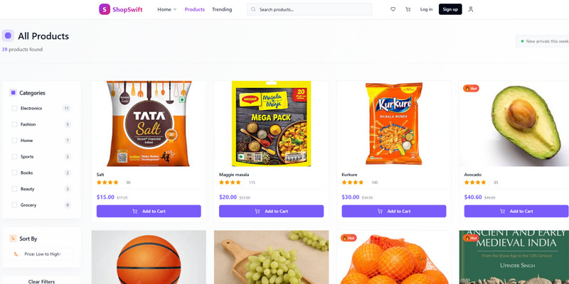 ShopSwift – Tema frontend moderno per eCommerce React - Caratteristiche Immagine 3