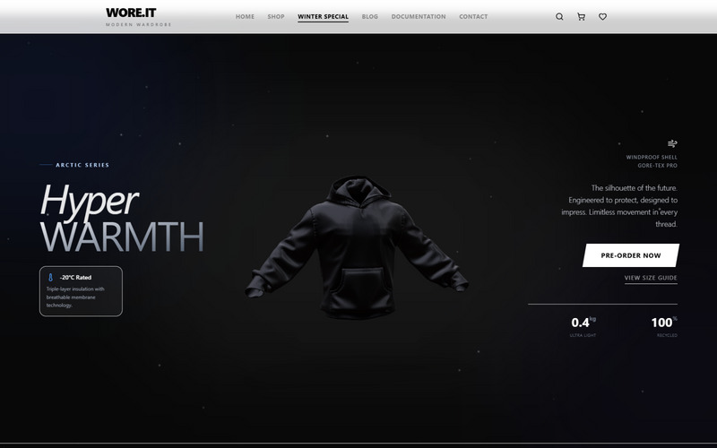 Woreit - Modello di e-commerce frontend React Native - Caratteristiche Immagine 3
