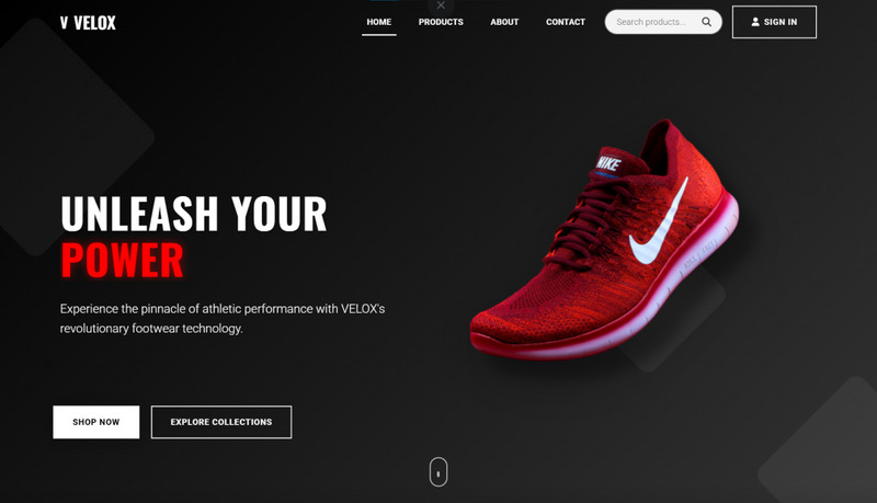 Modello HTML Velox: modello eCommerce premium per negozi di articoli sportivi e calzature - Caratteristiche Immagine 2