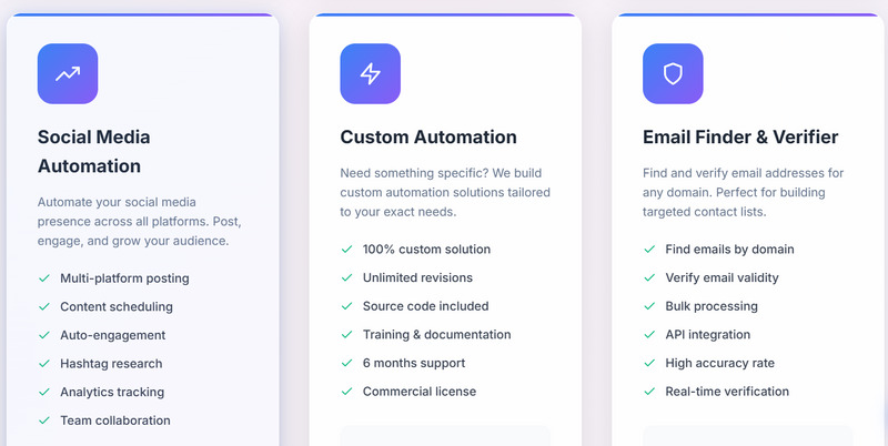 Automation Business Dashboard - React.js SaaS Platform with Lead Gen & Email Marketing - Features Image 2