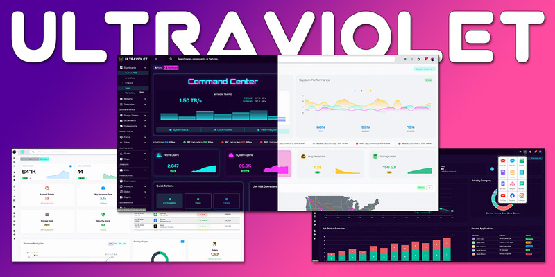 UltraViolet Pro: HUD, Koyu Mod ve RTL ile Bootstrap 5 Statik HTML Yönetici Panosu Şablonu - Features Image 1