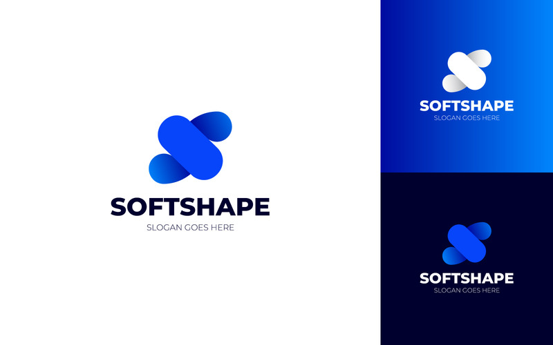 Softshape - Logo con design della lettera S e icona della pace piatta - Caratteristiche Immagine 1