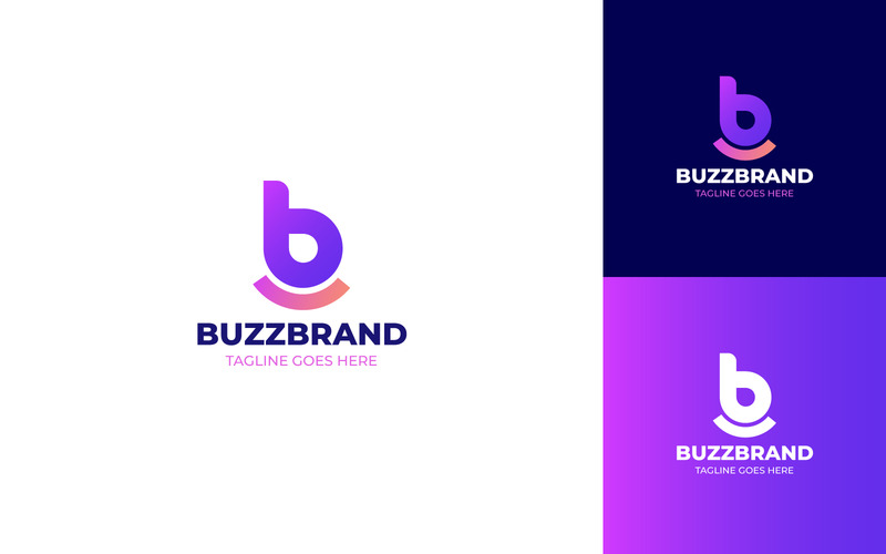 BuzzBrand - Letter B met een glimlach en een plat chatpictogramlogo - Features Image 1