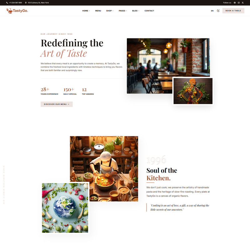 TastyGo – 食品和咖啡馆 HTML 模板 - Features Image 1