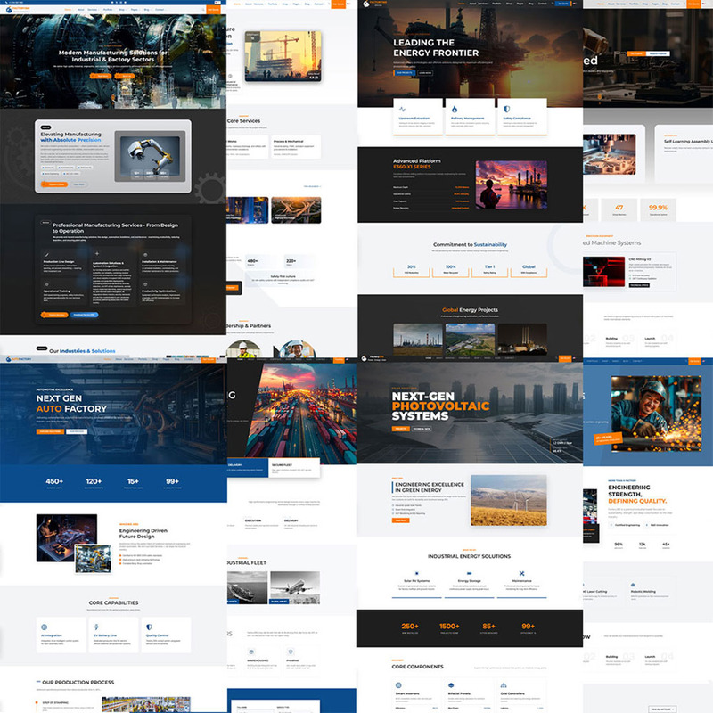 Factory360 – Багатоцільовий шаблон HTML5 для промисловості та фабрики - Features Image 1