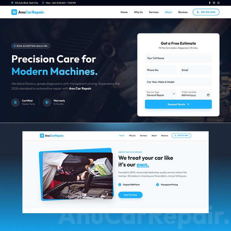 Шаблон HTML5 для ремонту автомобілів та автомеханіків - Features Image 1