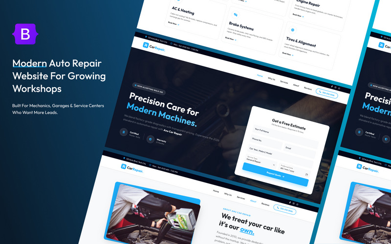 Шаблон HTML5 для ремонту автомобілів та автомеханіків - Features Image 2