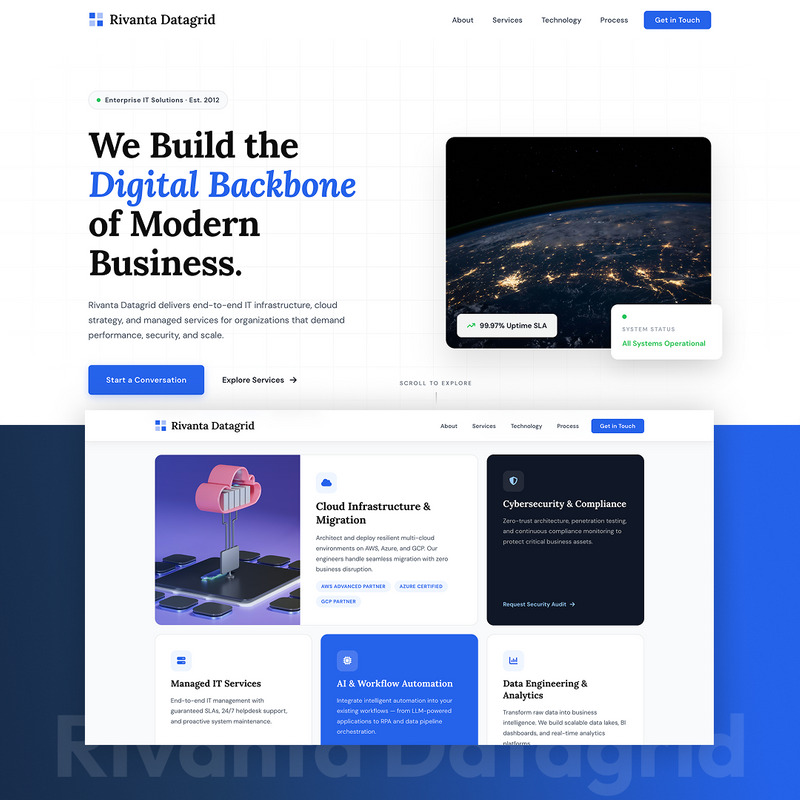 Rivanta Datagrid – Modello HTML per servizi aziendali IT - Caratteristiche Immagine 1