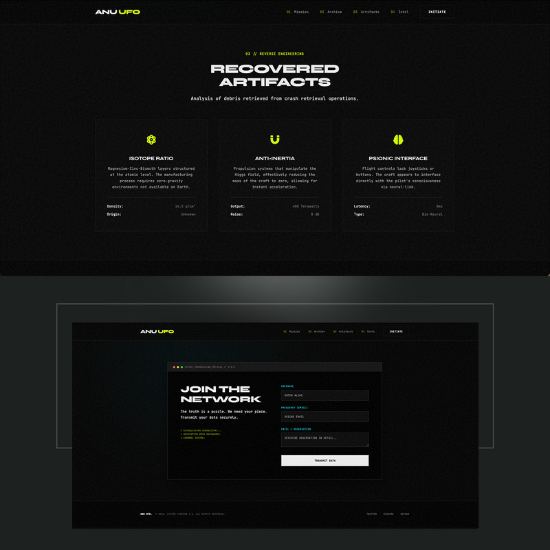 UFO – responsywny szablon strony docelowej HTML5 o tematyce science fiction i badań kosmicznych - Obraz funkcji 1