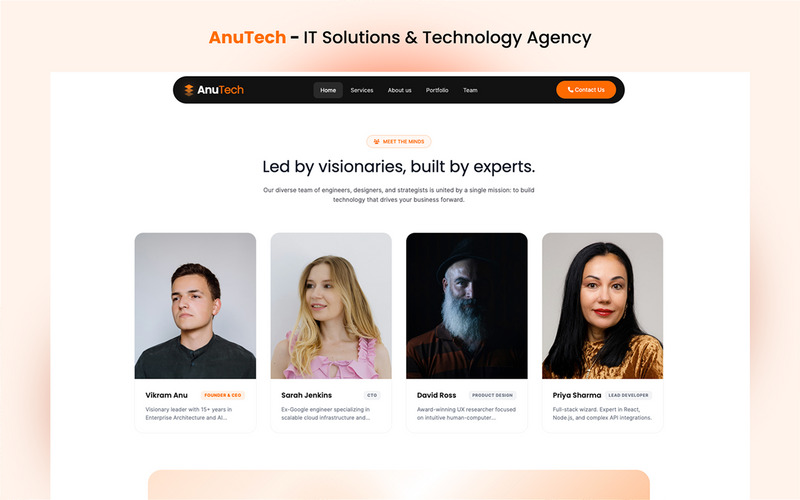 AnuTech - HTML5 шаблон для сучасних ІТ-рішень та SaaS-агентства (інтерфейс користувача Bento та Glassmorphism) - Features Image 1