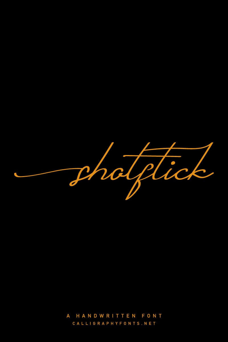 Shotflick - Fuente cursiva de firma manuscrita - Características Imagen 1