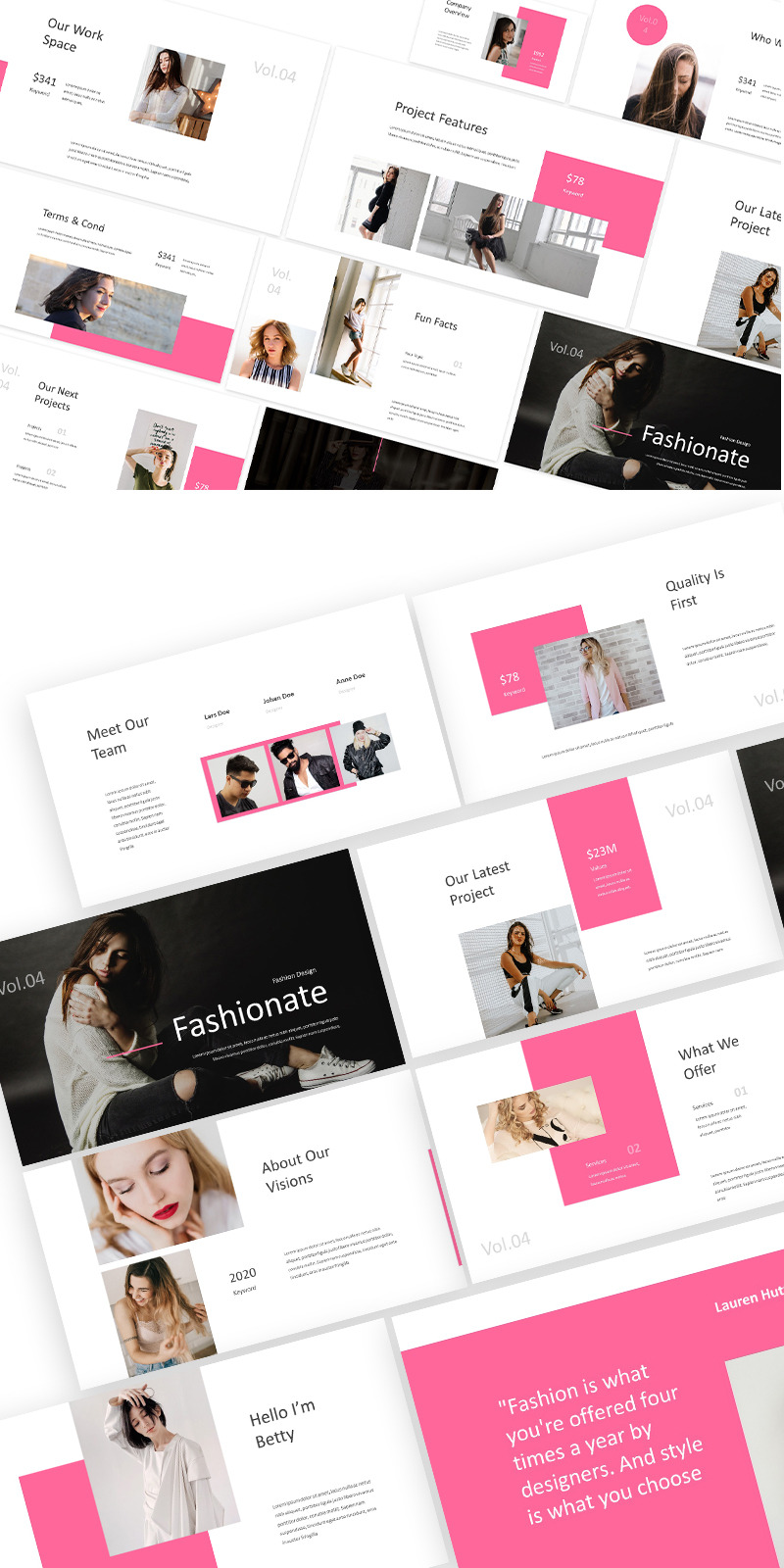Fashionate Lookbook Powerpoint Template - Features Image 1