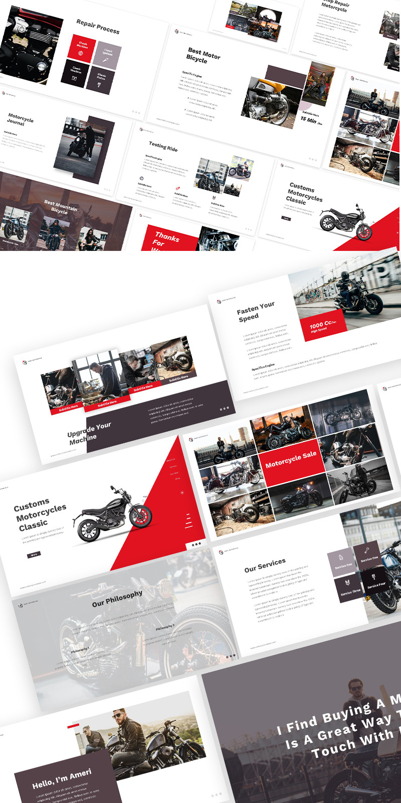 Custom Motor Google Slides Template - Features Image 1