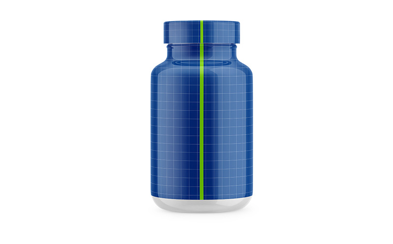 Glossy Plastic Pills Bottle Mockup - Features Image 1