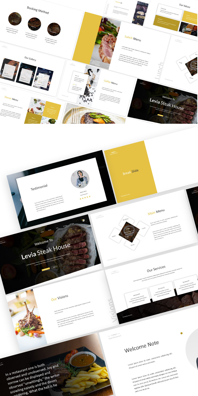 Steak House Powerpoint Template - Features Image 1