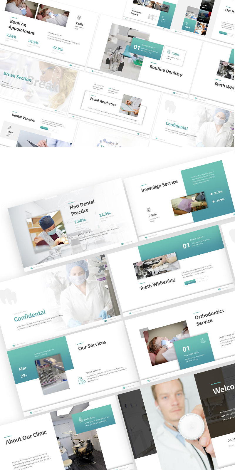 Konfidentiell tandläkare PowerPoint -mall - Features Image 1