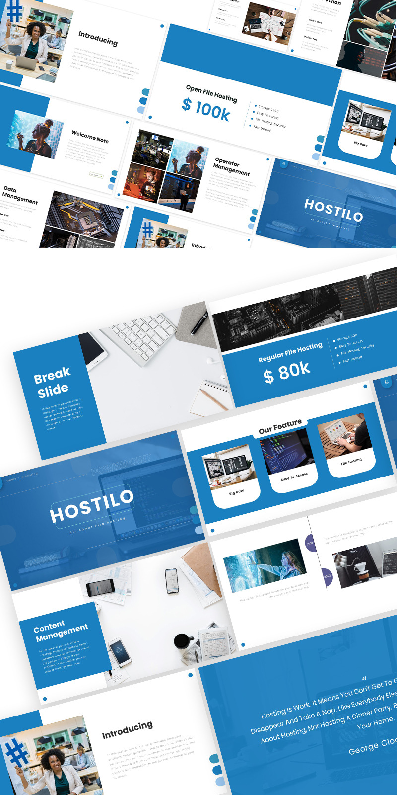 Hostilo Powerpoint Template - Features Image 1