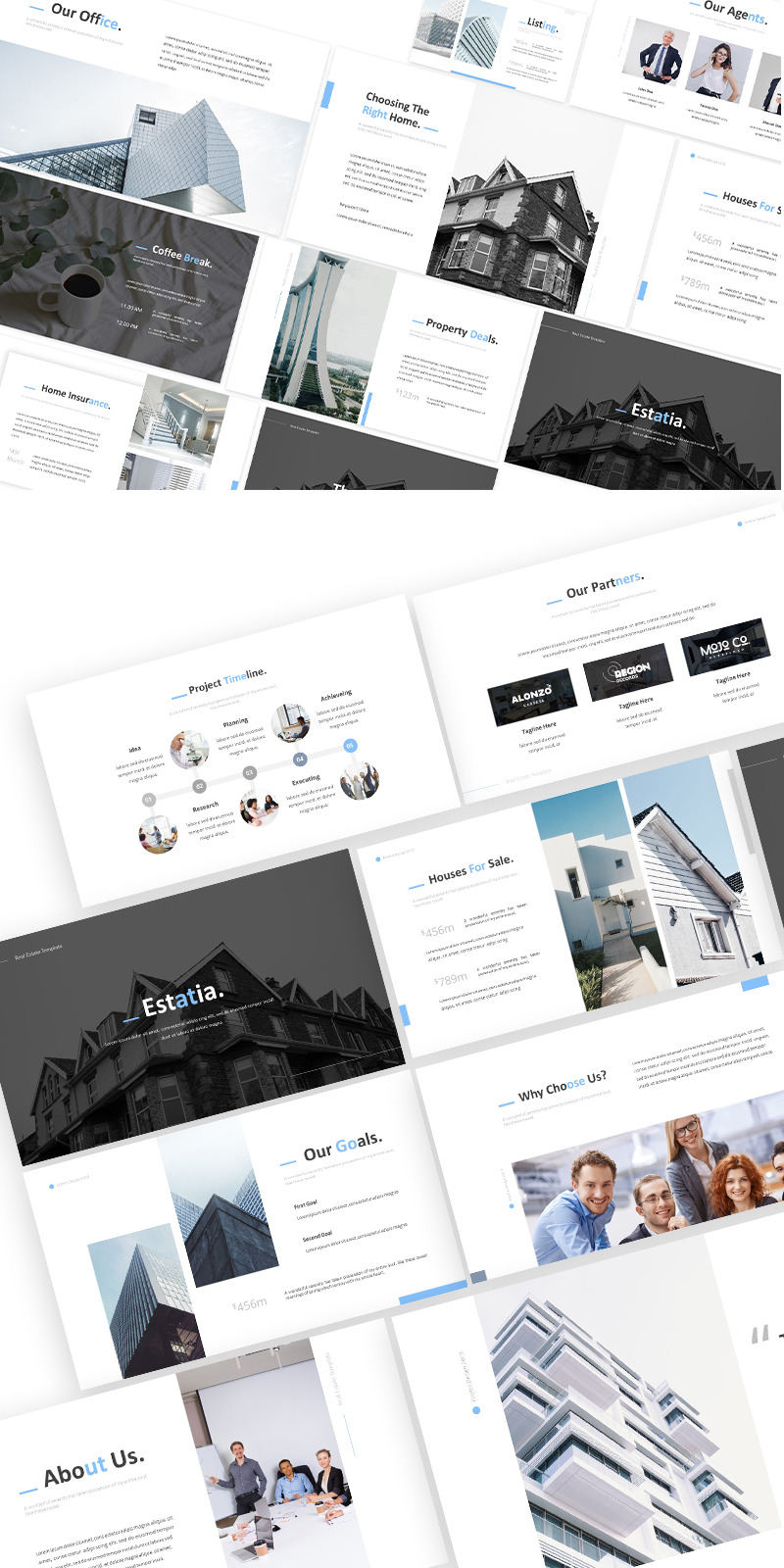 Шаблон Googleslides по недвижимости Estatia - Features Image 1