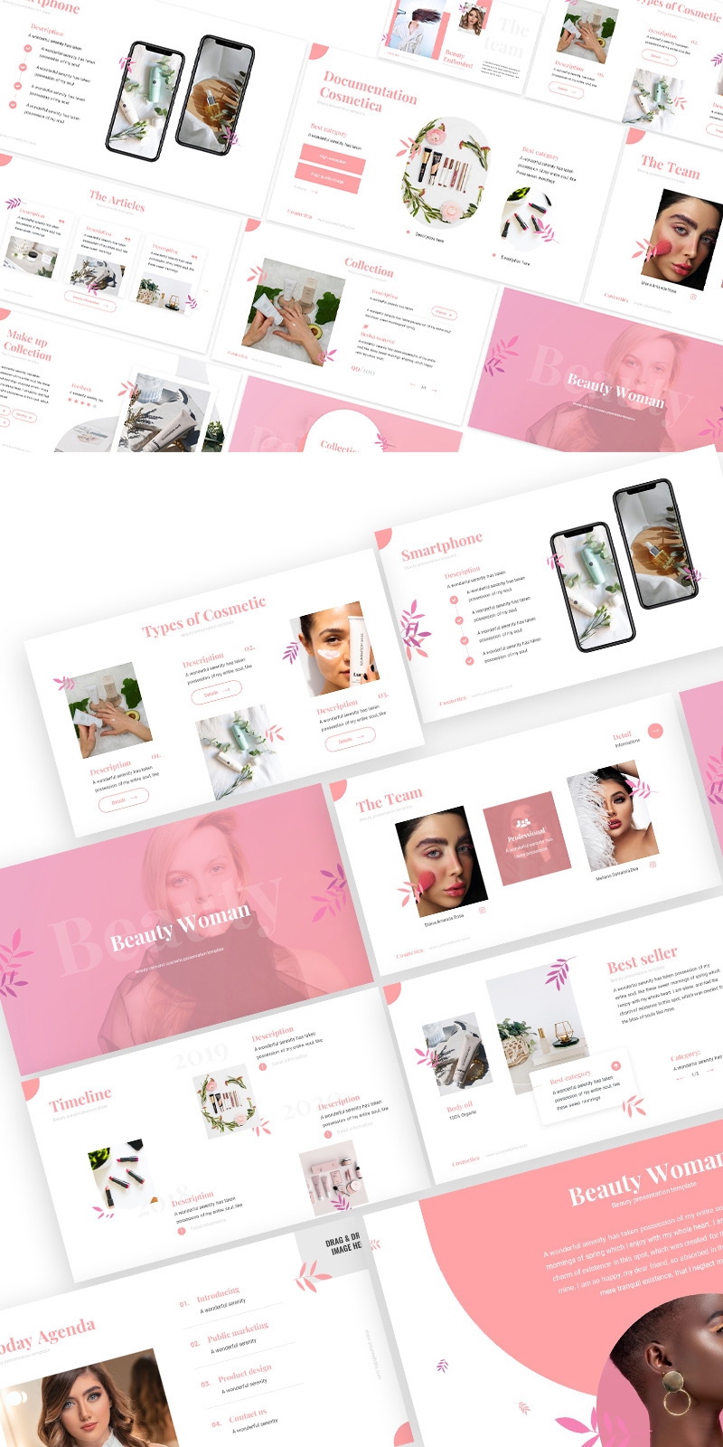 Beauty Care And Cometic Powerpoint Template - Features Image 1